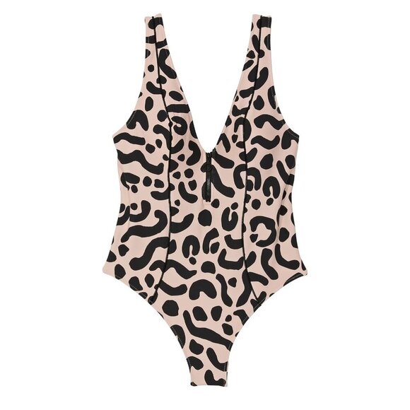 New! Victoria's Secret Swim Sports Leopard Print One-Piece Swimsuit 3695 - Picture 1 of 9